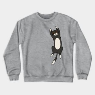 Quirky Lying Black Cat Crewneck Sweatshirt